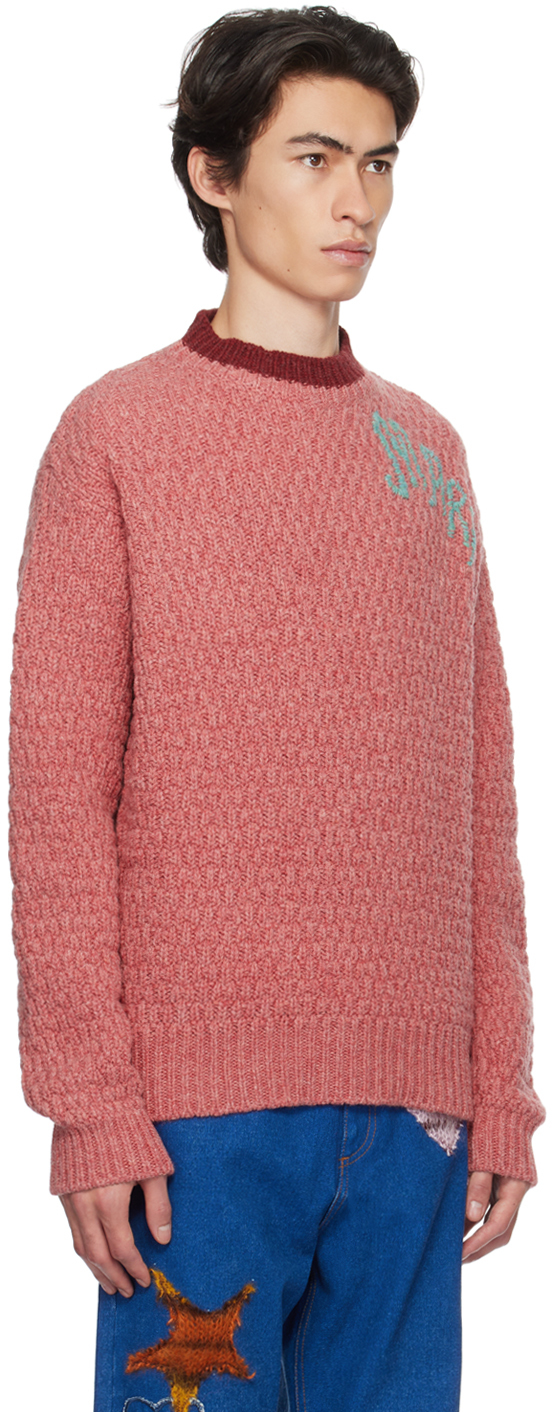 MARNI RED EMBROIDERED SWEATER