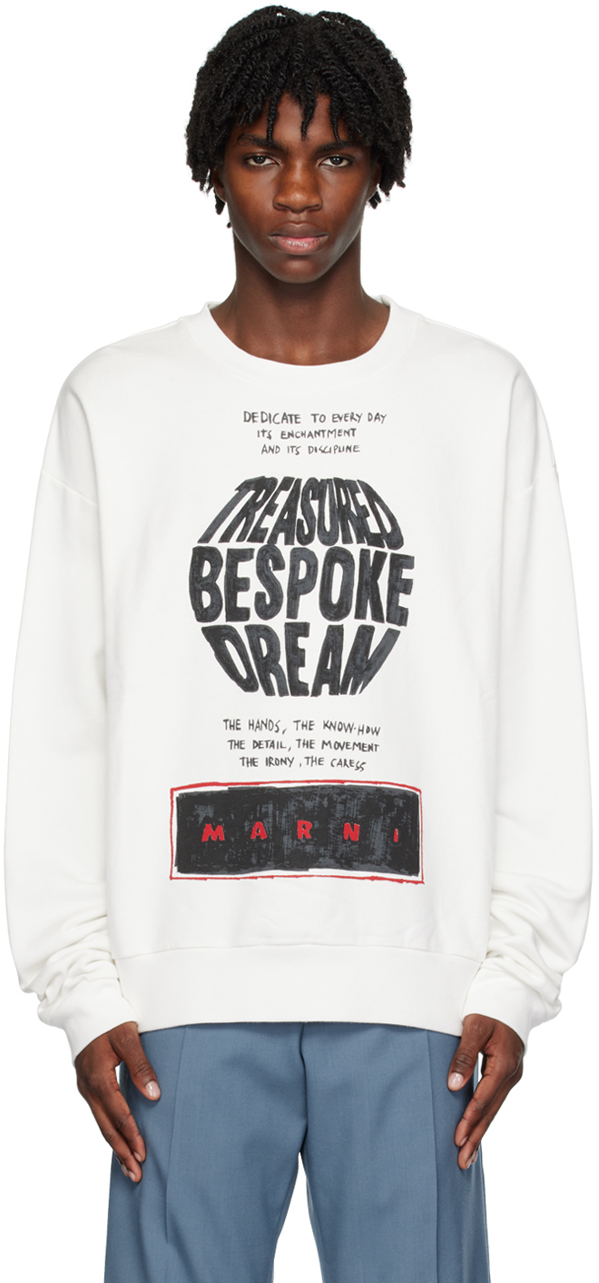 White 'Bespoke' Sweatshirt by Marni on Sale
