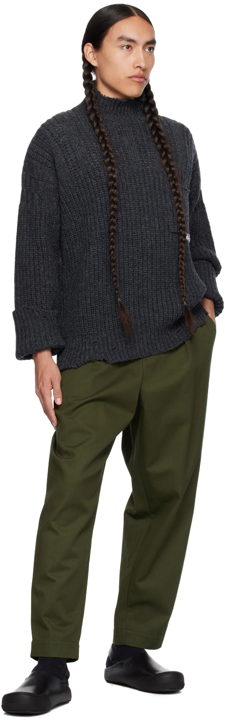 MARNI GRAY DISTRESSED TURTLENECK