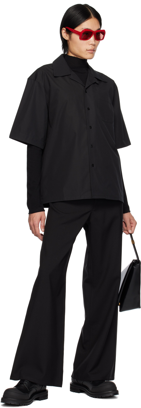 Marni Black Embroidered Turtleneck In 00n99 Black