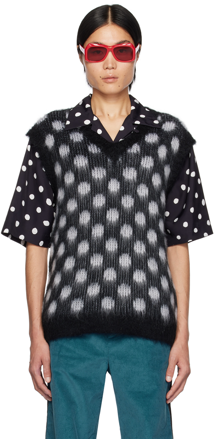 【送料&関税込】Marni Polka Dot Vest Black Polka Dot Vest by Marni on Sale