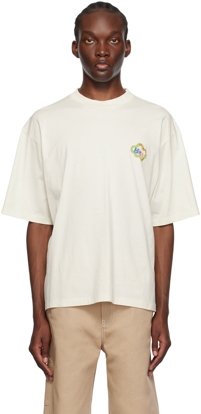 Marni No Vacancy Inn Printed Cotton-jersey T-shirt In Neutrals
