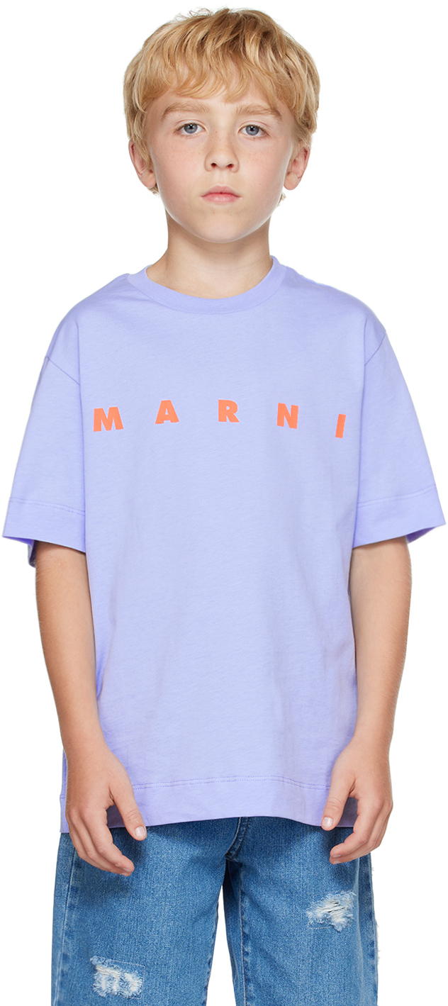 Kids Purple Printed T-Shirt by Marni | SSENSE Canada