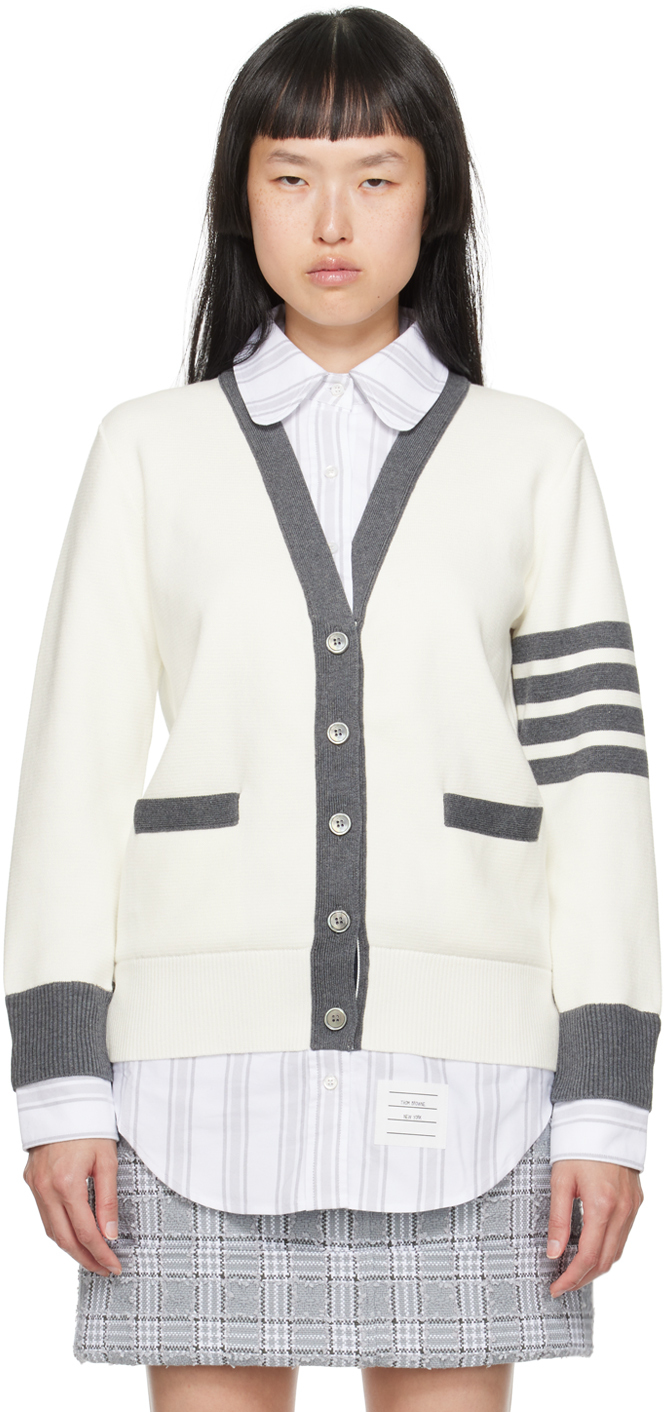 Thom browne clearance white cardigan