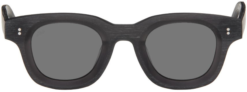 Akila Gray Apollo Raw Sunglasses In Black