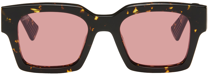 Akila Tortoiseshell & Red Aura Sunglasses In Brown