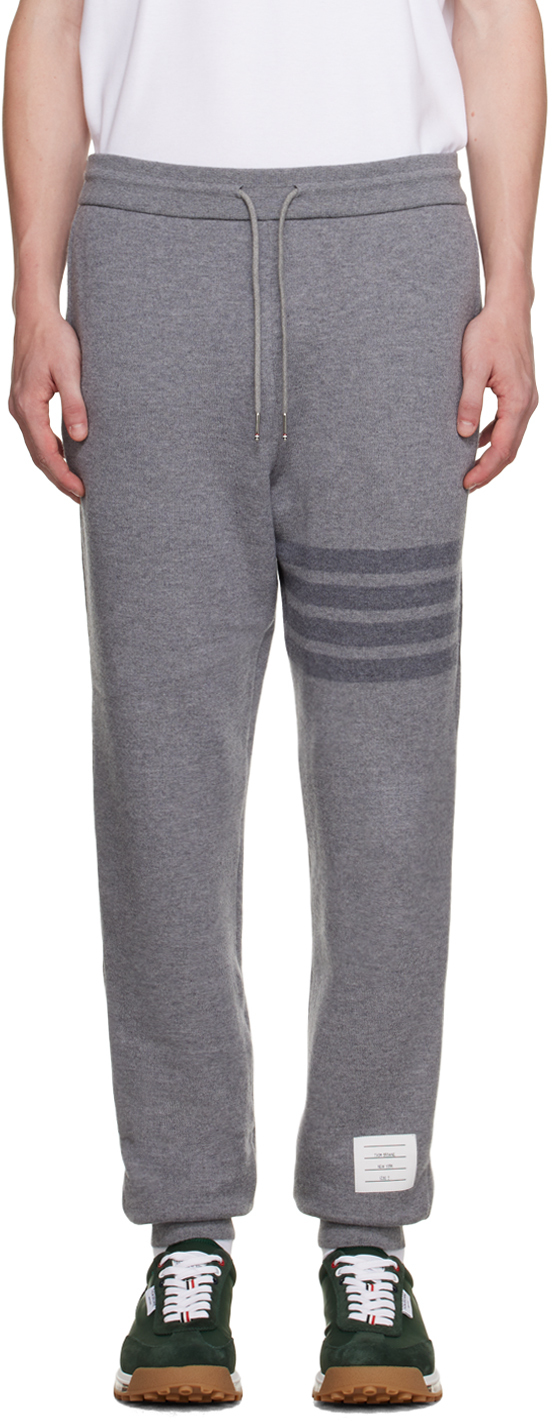Gray 4-Bar Sweatpants