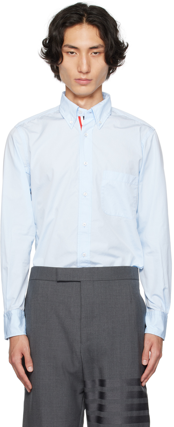 Thom Browne Blue Classic Shirt In 480 Light Blue