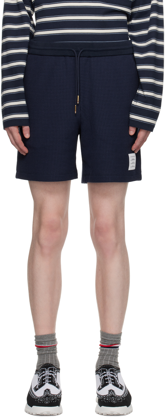 Thom Browne Mid Thigh Summer Shorts In Blue