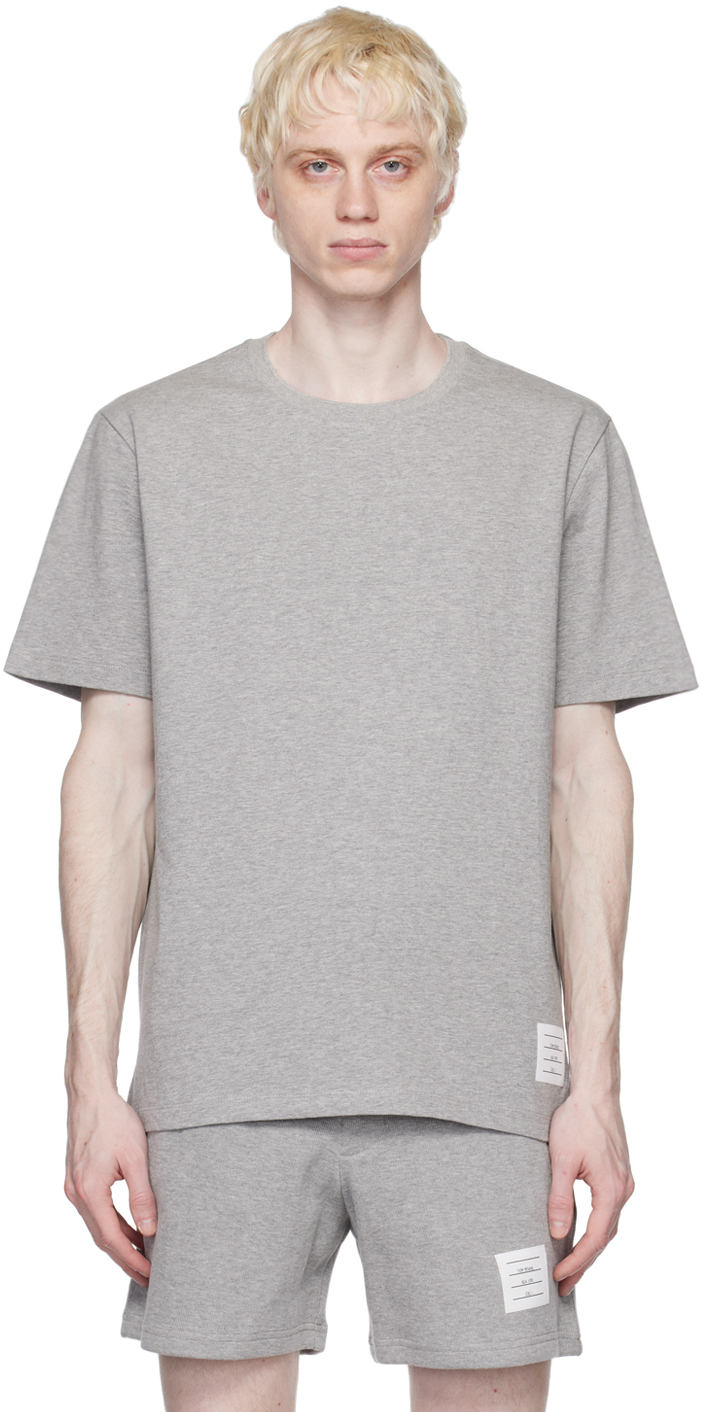 Gray Side Slit T-Shirt