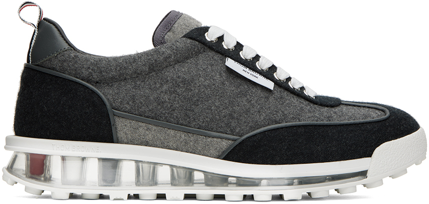 Thom Browne Tech Runner Low-top Sneakers In Grey