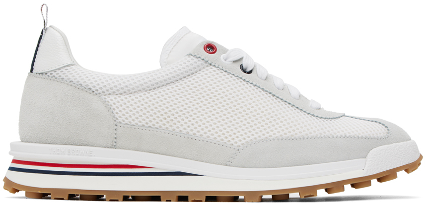 Shop Thom Browne White Tech Sneakers In 100 White