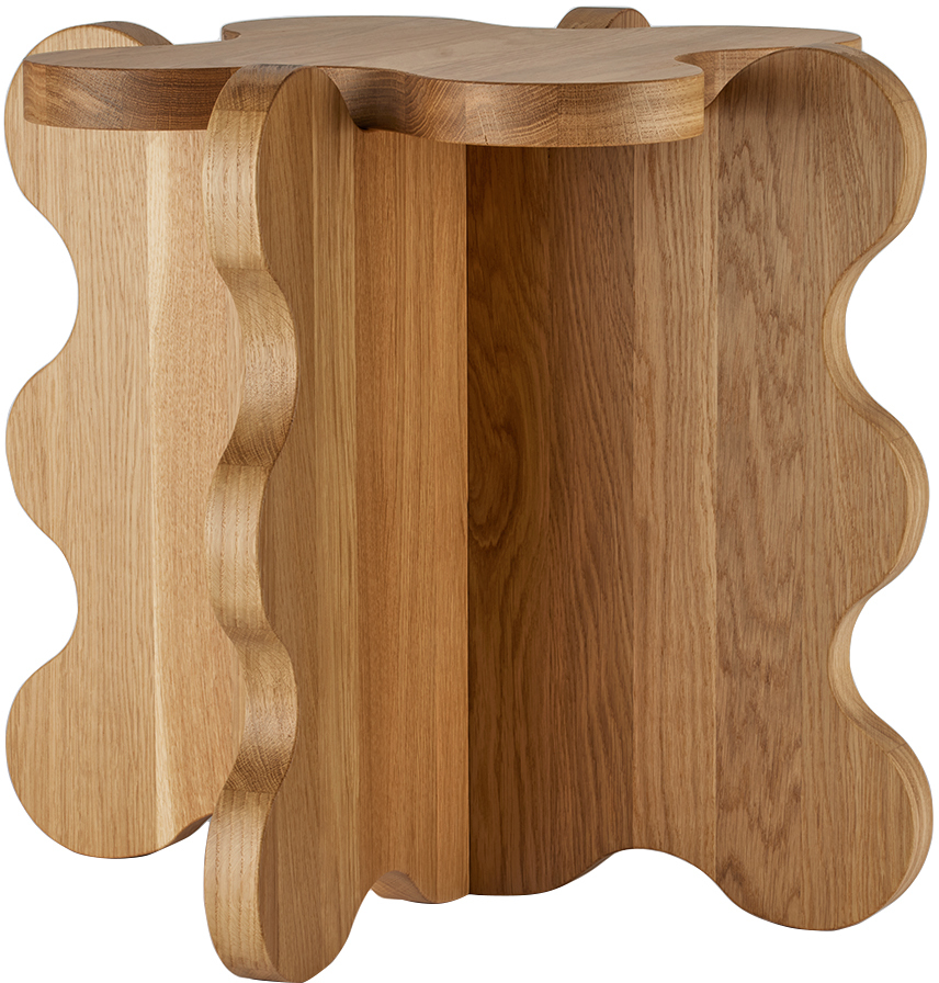 Gustaf Westman Objects Brown Mini Curvy Side Table In Oak