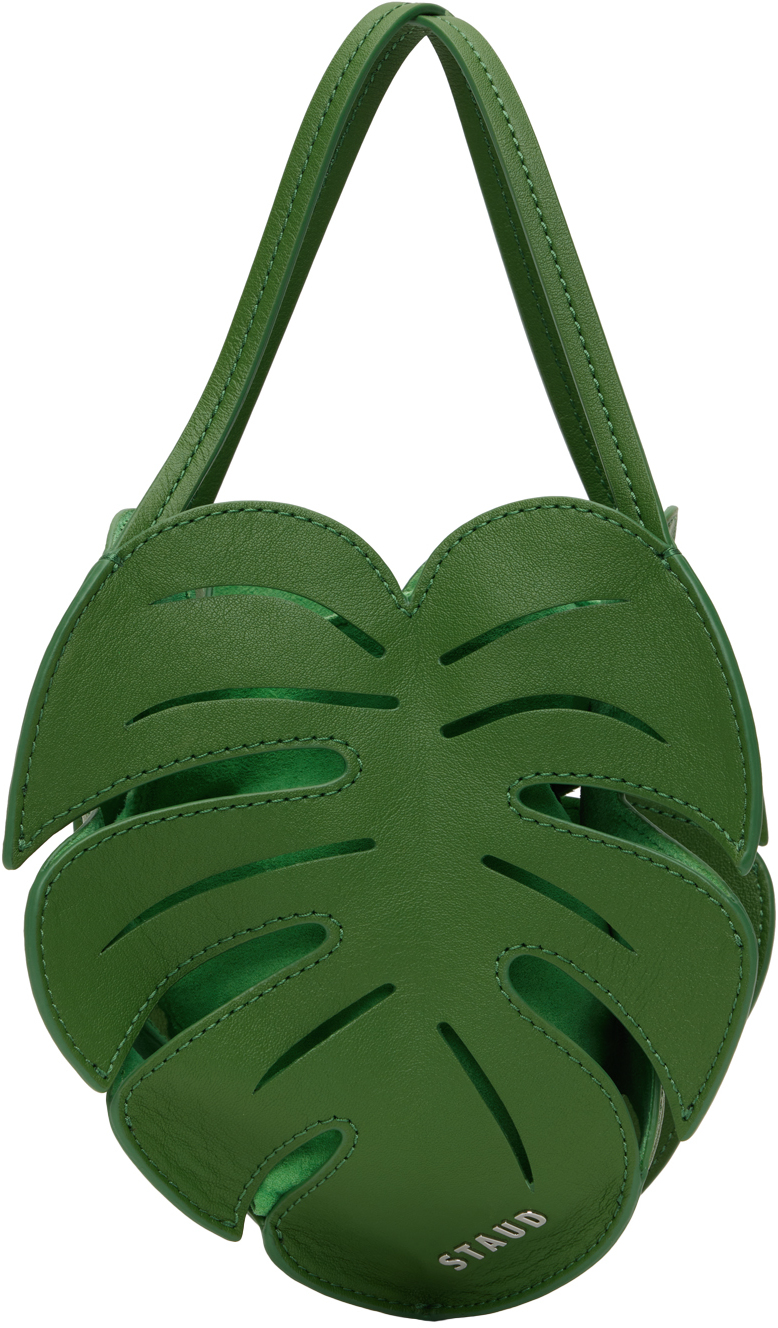 Staud: Green Palm Leaf Bag | SSENSE