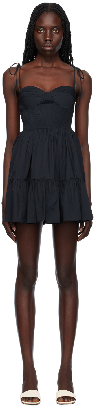 Black Landry Minidress by Staud on Sale