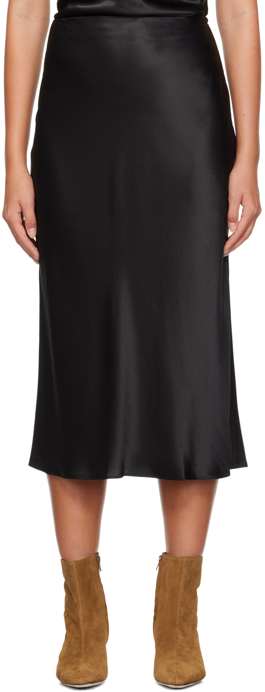 Black Angela Midi Skirt