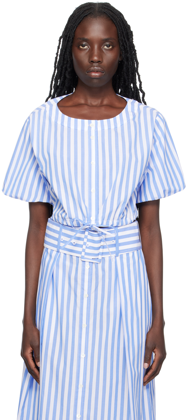 Chemisier Transparent Bleu Et Blanc Ann Taylor LOFT – Taille XS – Jamais Porté, Avec étiquettes