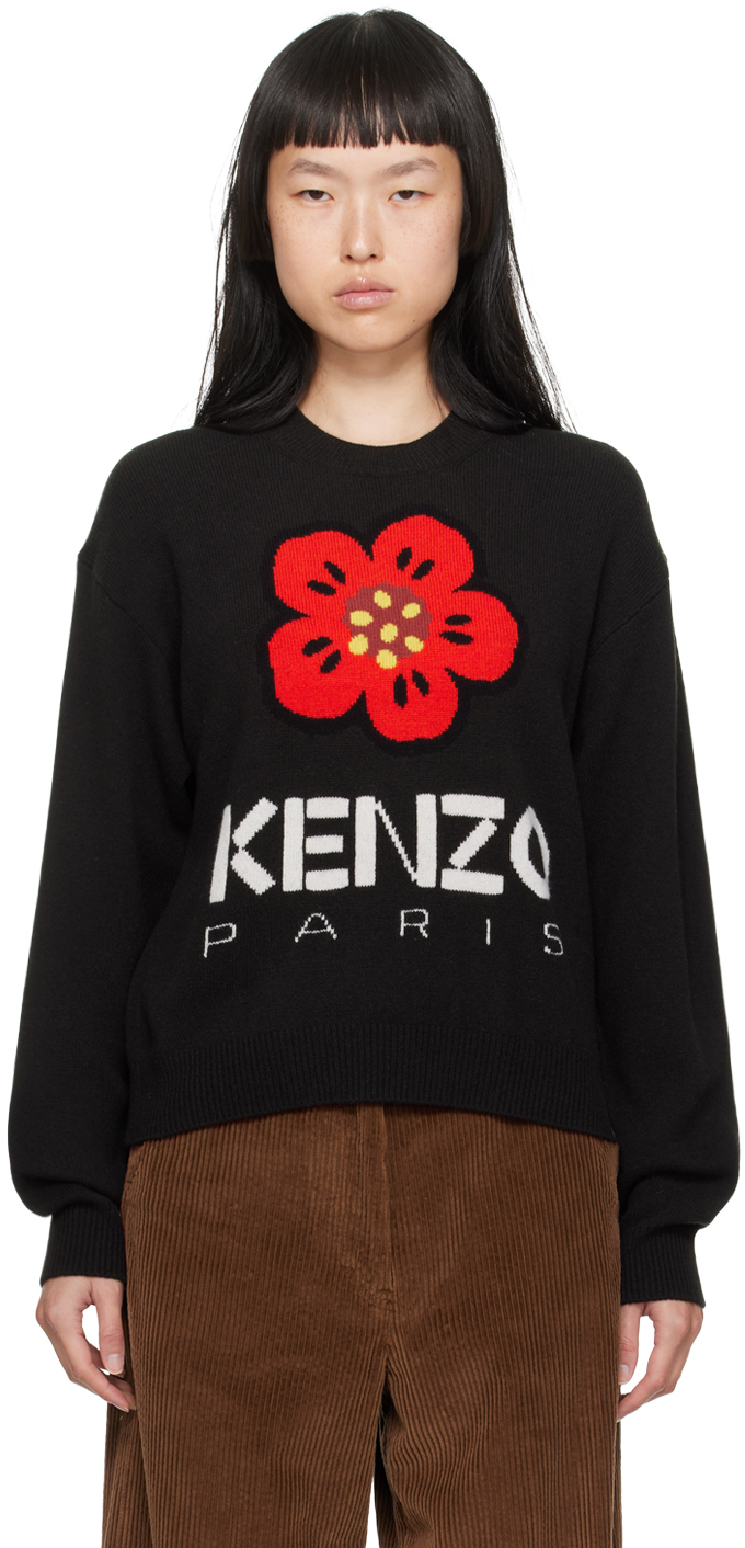 Kenzo Boke Flower Sweater In Black