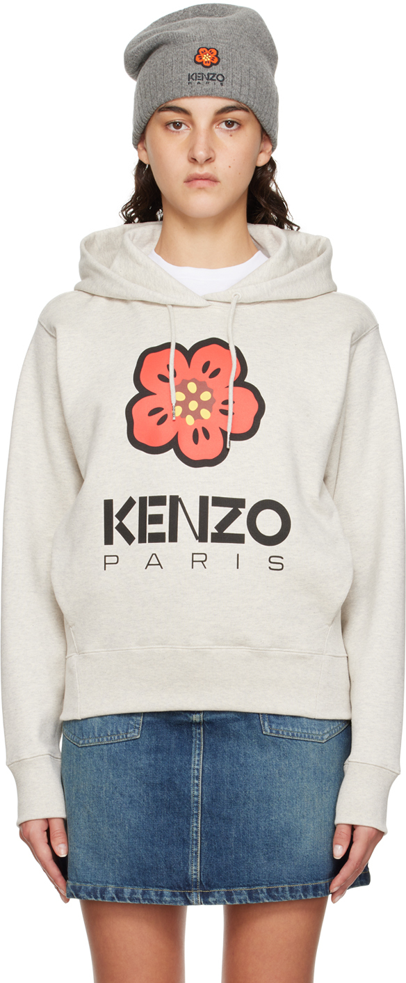 Gray Kenzo Paris Boke Flower Hoodie