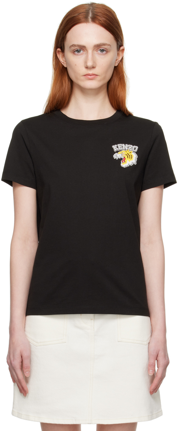 Shop Kenzo Black  Paris Varsity Jungle T-shirt