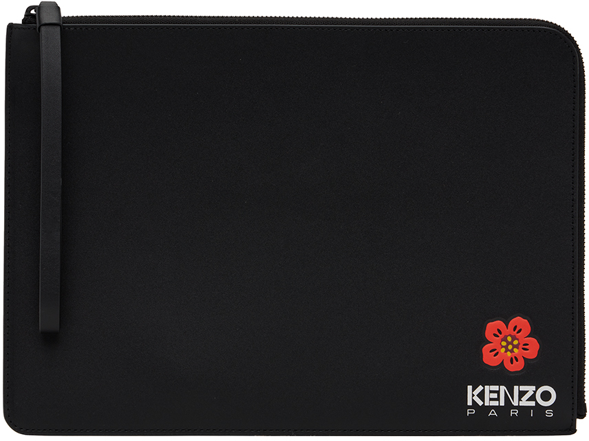 Black Kenzo Paris Boke Flower Pouch