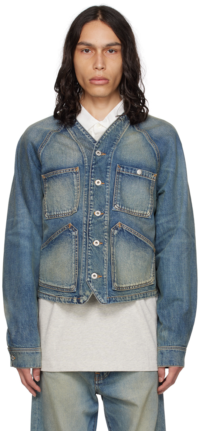 Kenzo: Blue Kenzo Paris Workwear Denim Jacket | SSENSE