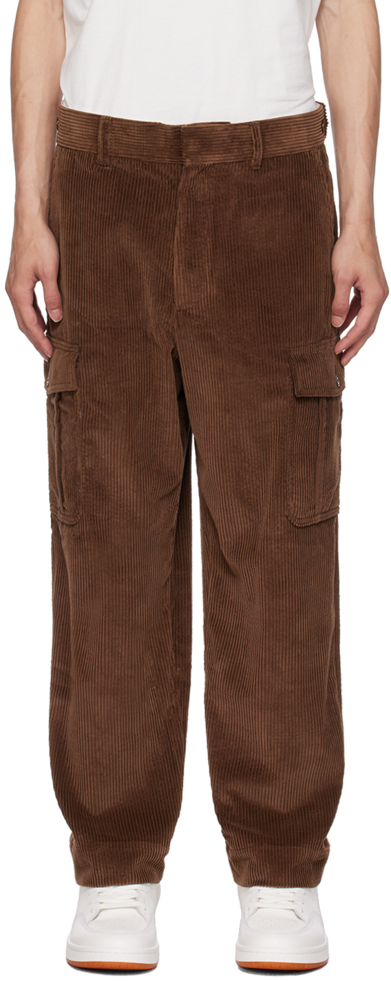 Kenzo Brown  Paris Straight-leg Cargo Pants In 90 - Dark Brown
