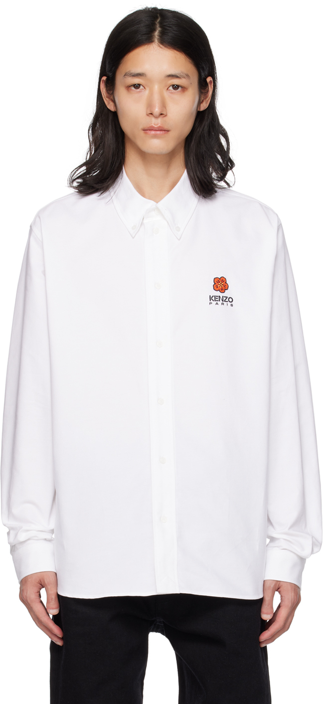 Kenzo White  Paris Boke Flower Shirt In 01 - White
