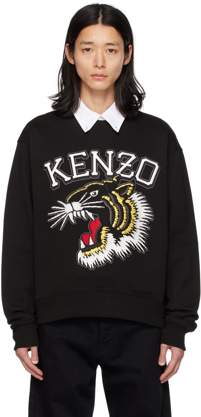 Kenzo Man Sweatshirt Black Size S Cotton