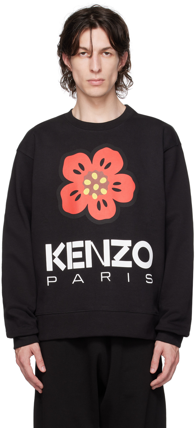 Kenzo: Black Kenzo Paris Boke Flower Sweatshirt | SSENSE