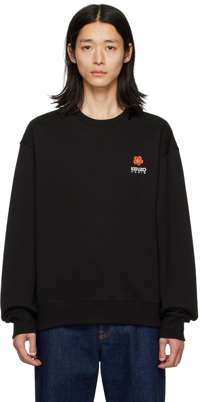Kenzo Black  Paris Boke Flower Sweatshirt In 99j - Black