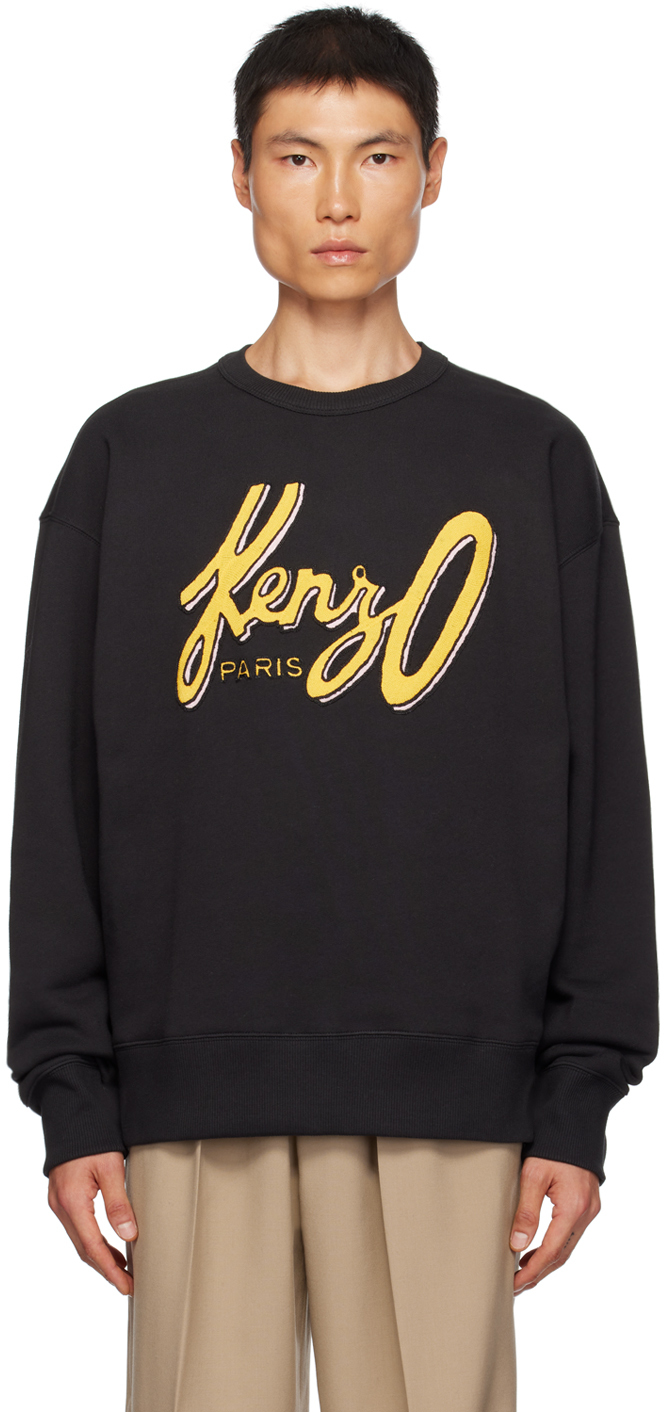 Black Kenzo Paris Archive Oversize Logo Sweatshirt