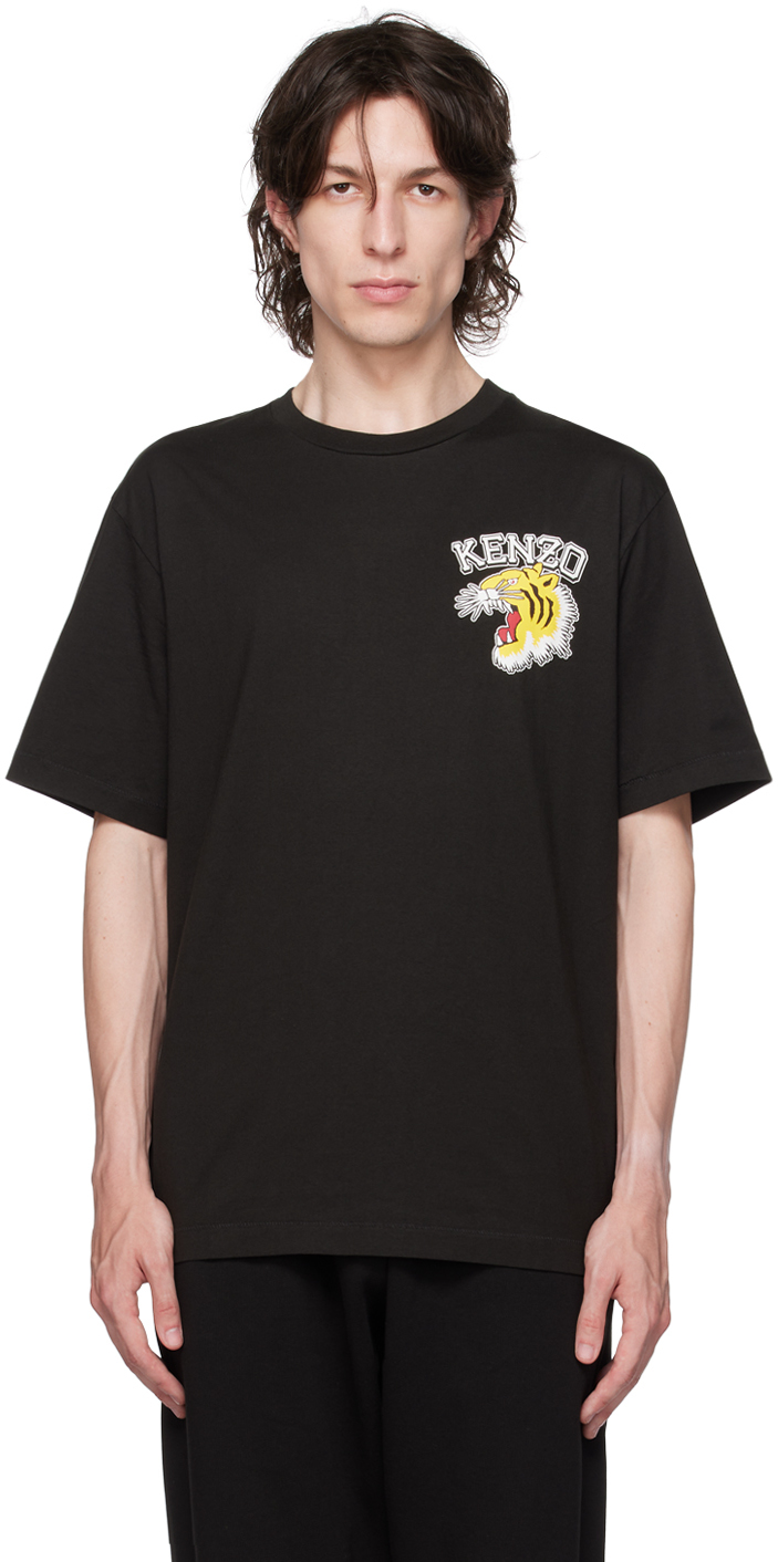 Kenzo Tiger Varsity Jungle T-shirt Black Mens