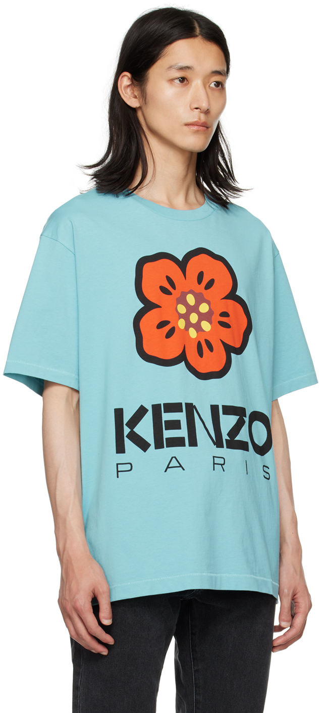 Kenzo Boke Flower Oversized Hoodie Blue