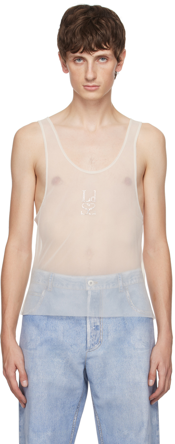 Off-White Crystal Tank Top