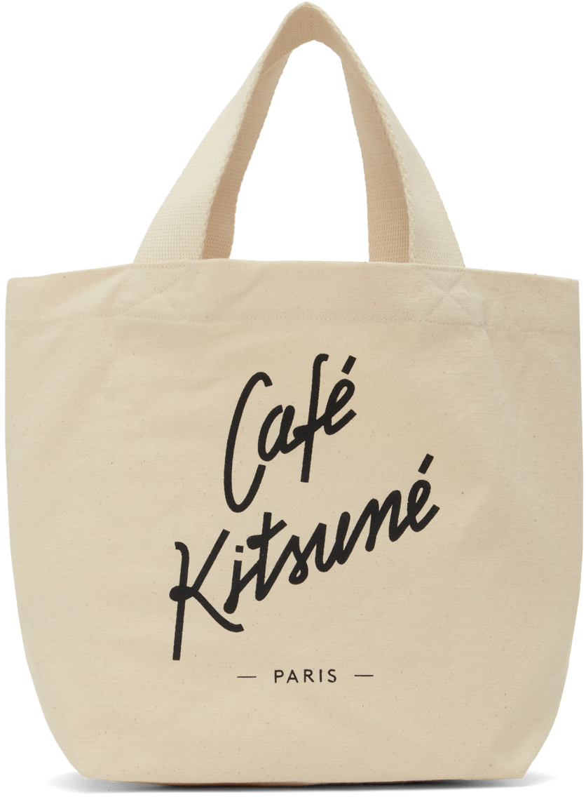 Maison Kitsuné Palais Royal Tote Bag In Beige