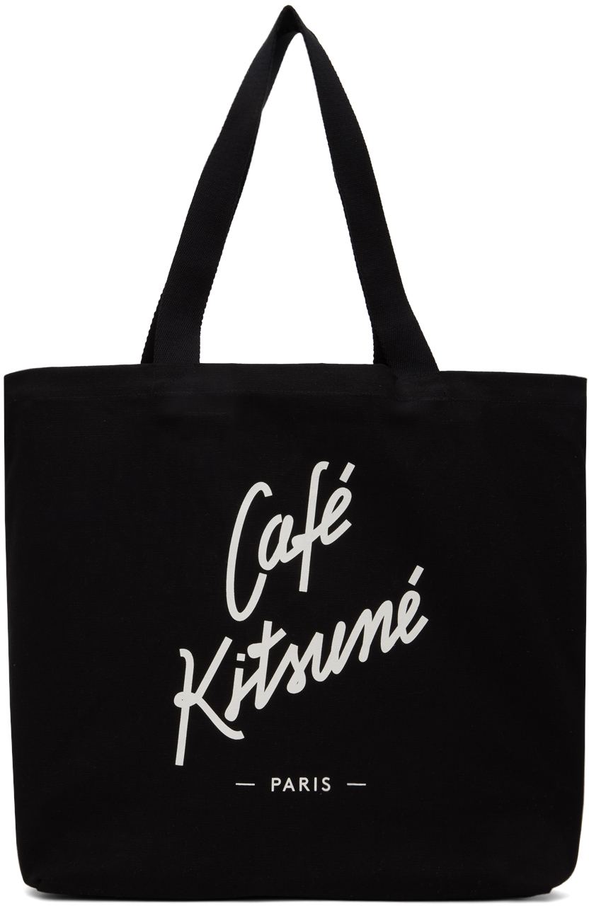 Maison Kitsuné Black 'café Kitsuné' Tote