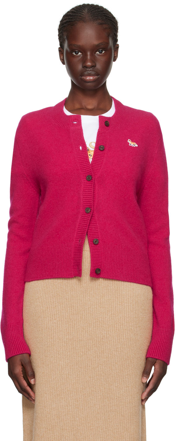 Pink Baby Fox Patch Cardigan
