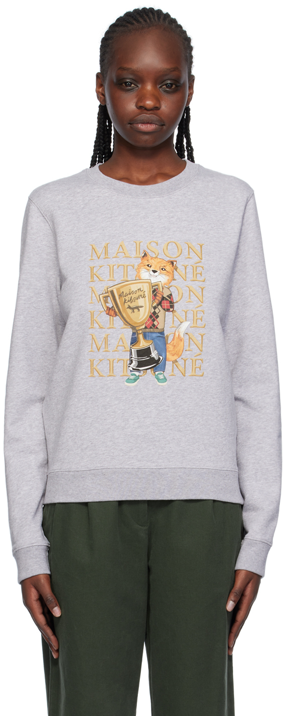 Maison kitsune grey store sweatshirt