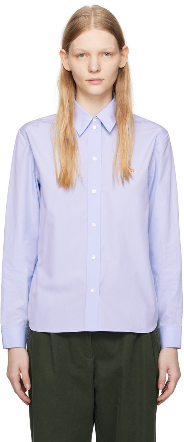 Blue Baby Fox Shirt by Maison Kitsuné on Sale