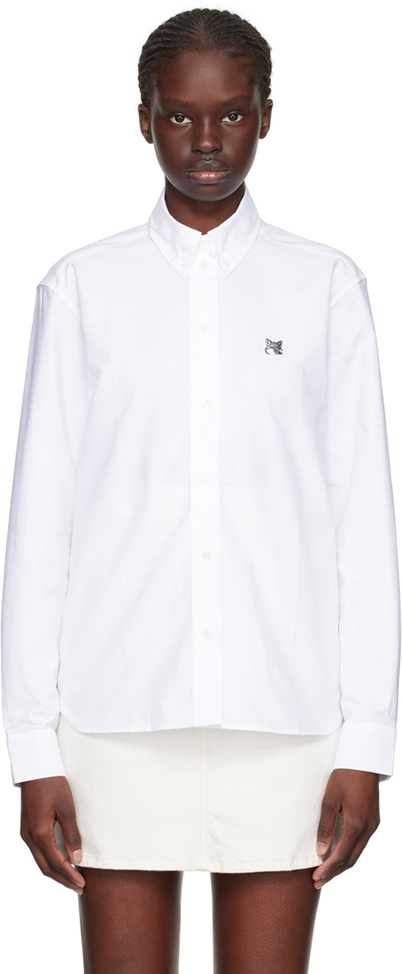 Maison Kitsuné White Fox Head Shirt