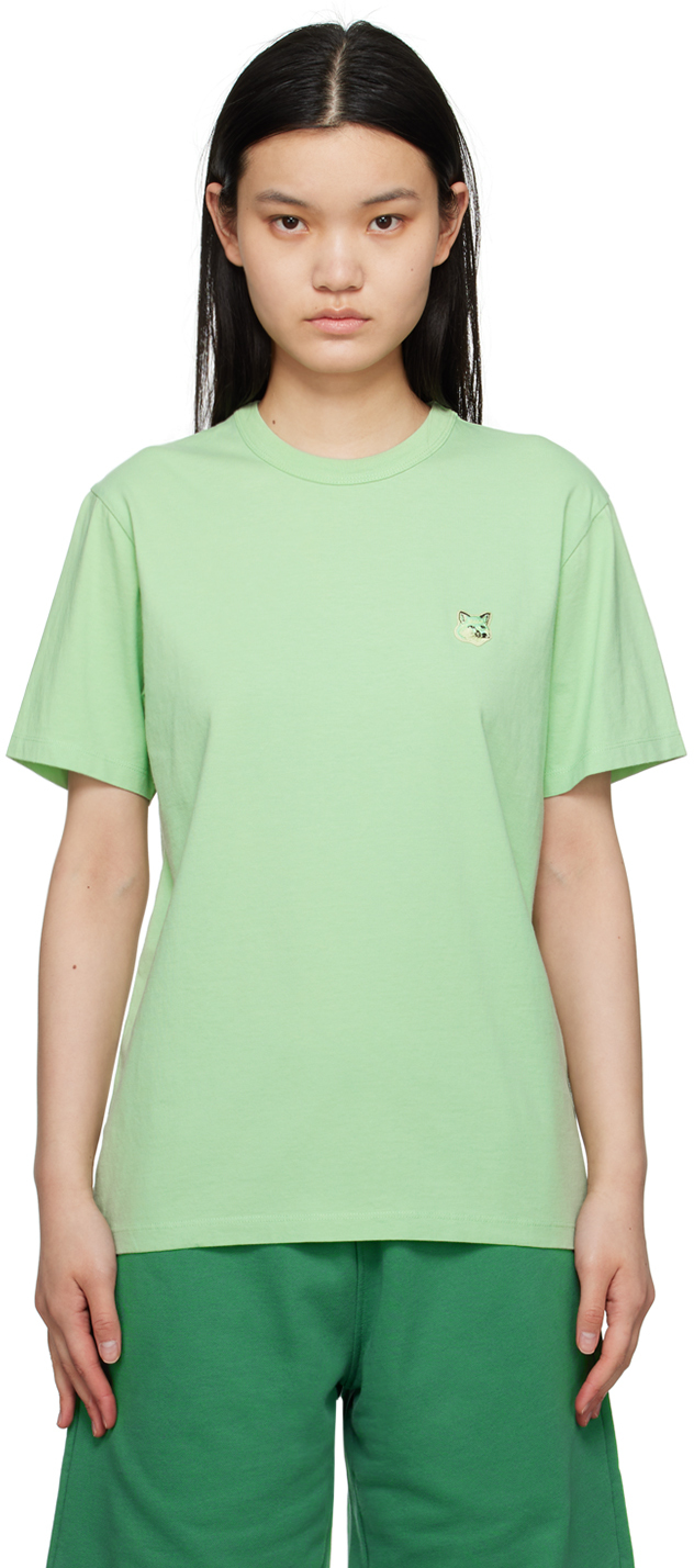 Maison Kitsuné Green Hotel Olympia Edition Fox Head T-shirt In P300 Mint