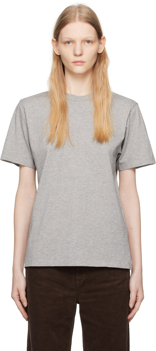 Gray Chillax Fox T-Shirt by Maison Kitsuné on Sale
