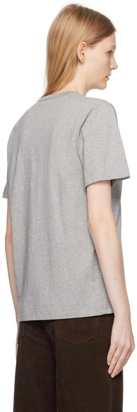 MAISON KITSUNÉ GRAY CHILLAX FOX T-SHIRT 