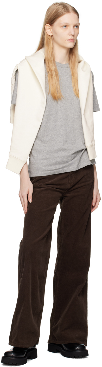 MAISON KITSUNÉ GRAY CHILLAX FOX T-SHIRT 