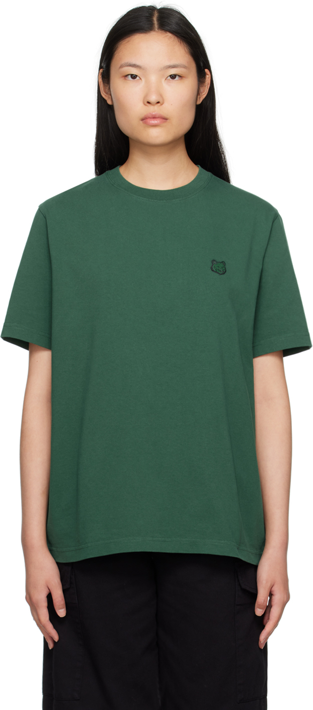 Maison Kitsuné Green Bold Fox Head T-Shirt