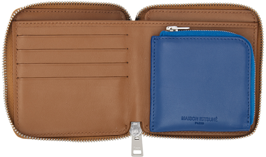 Maison Kitsuné Black Tricolor Fox Ultra Compact Wallet | Smart Closet