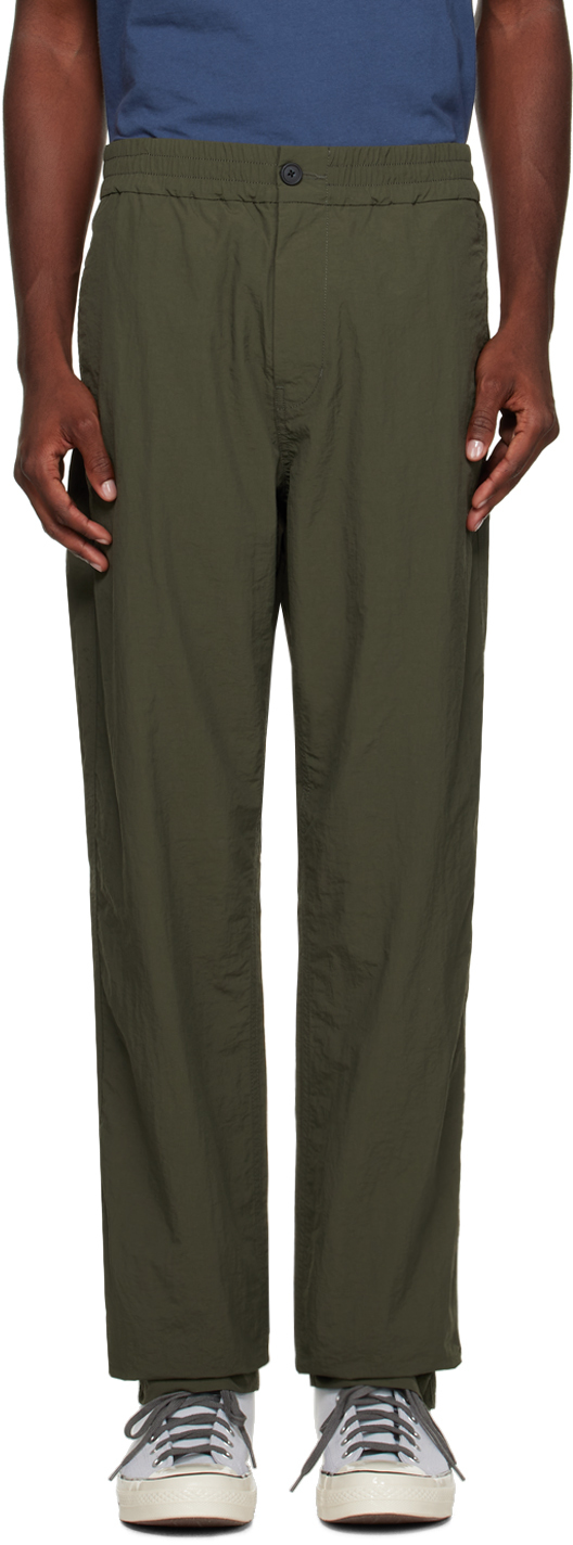 Maison Kitsuné Khaki Bold Fox Head Trousers In P384 Military Green