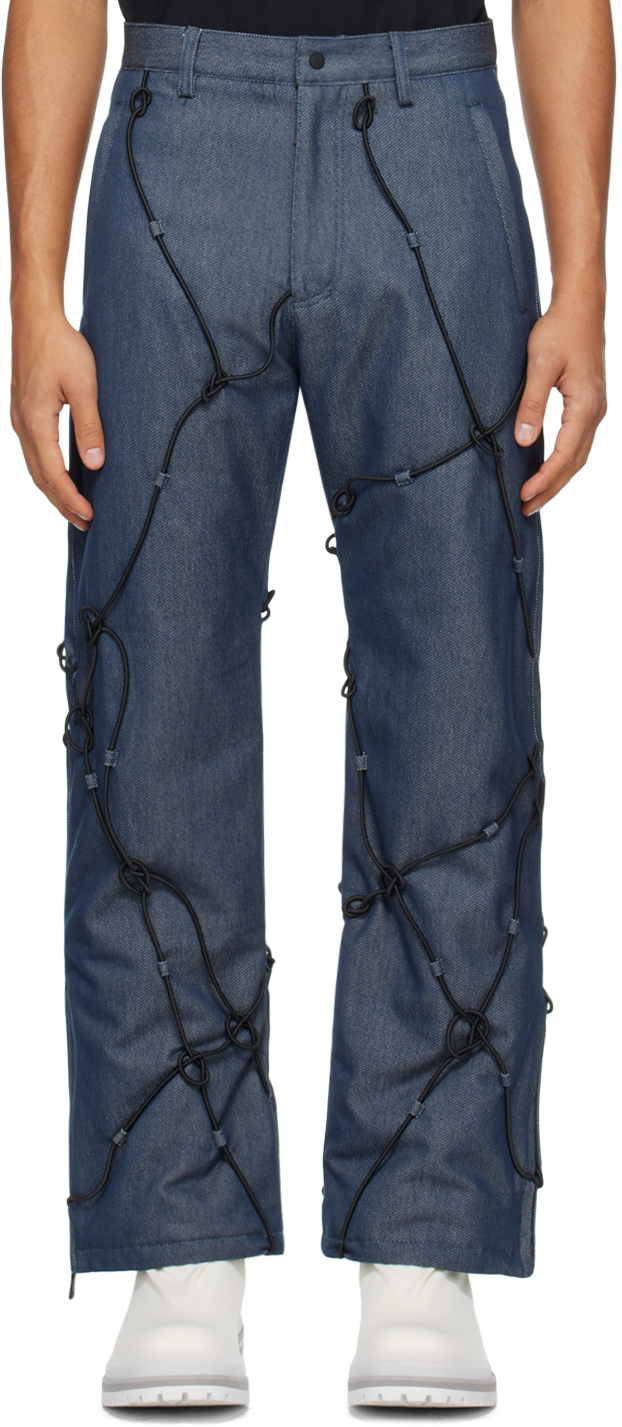 Blue add Edition Padded Denim Trousers