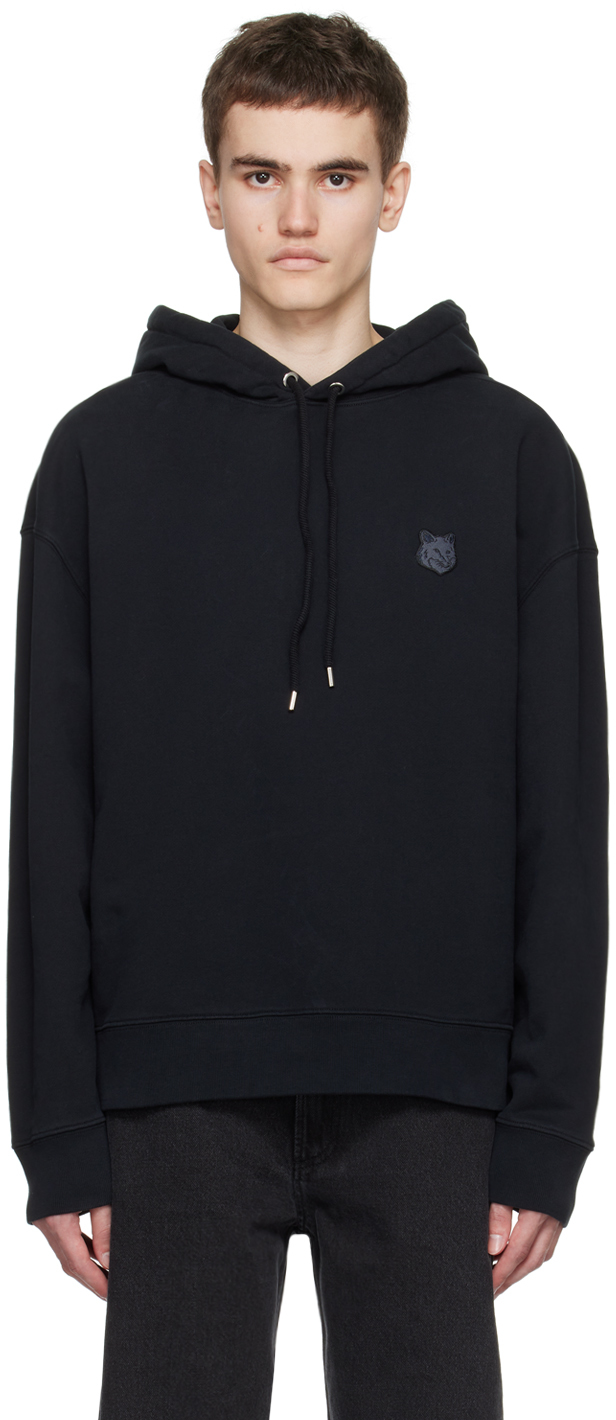 Maison Kitsuné Black Bold Fox Head Hoodie | Smart Closet